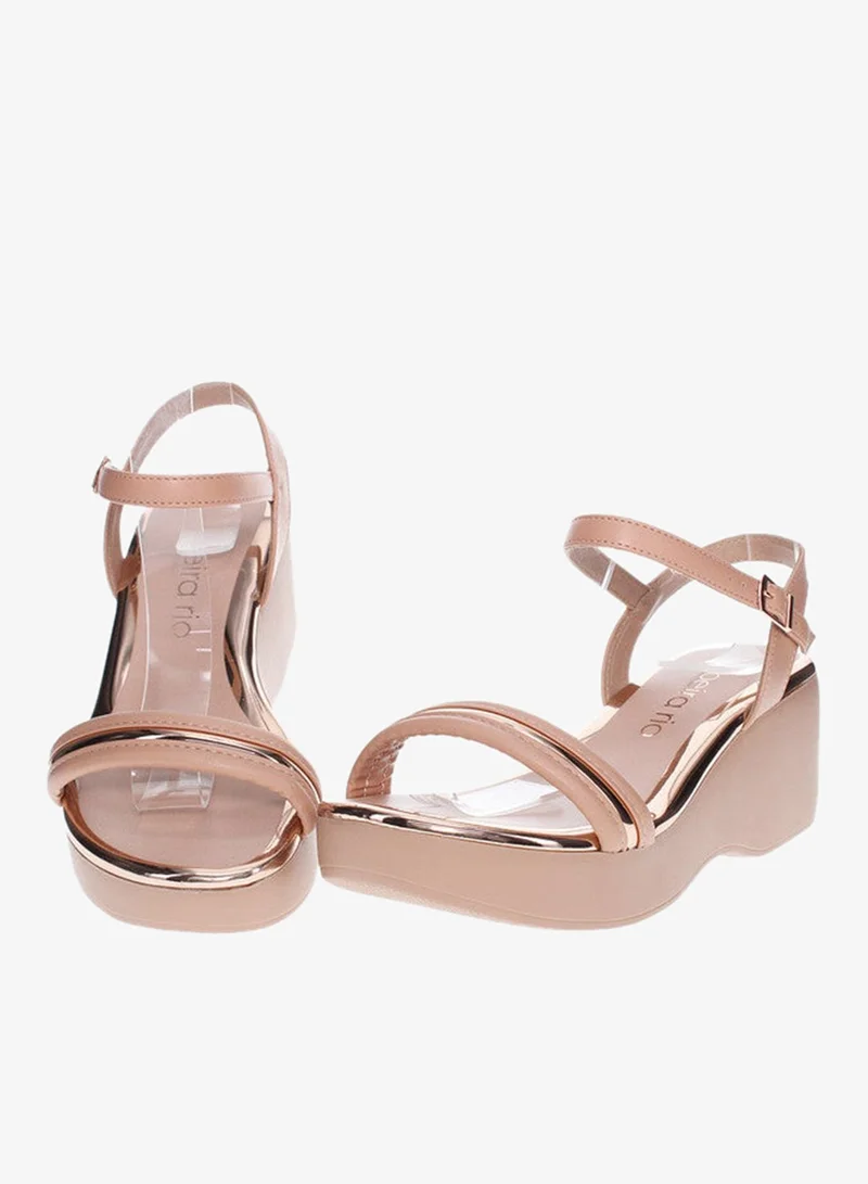 Beira Rio  Maggie Ankle Strap Wedge High Heel Sandals for Women | Best Price UAE