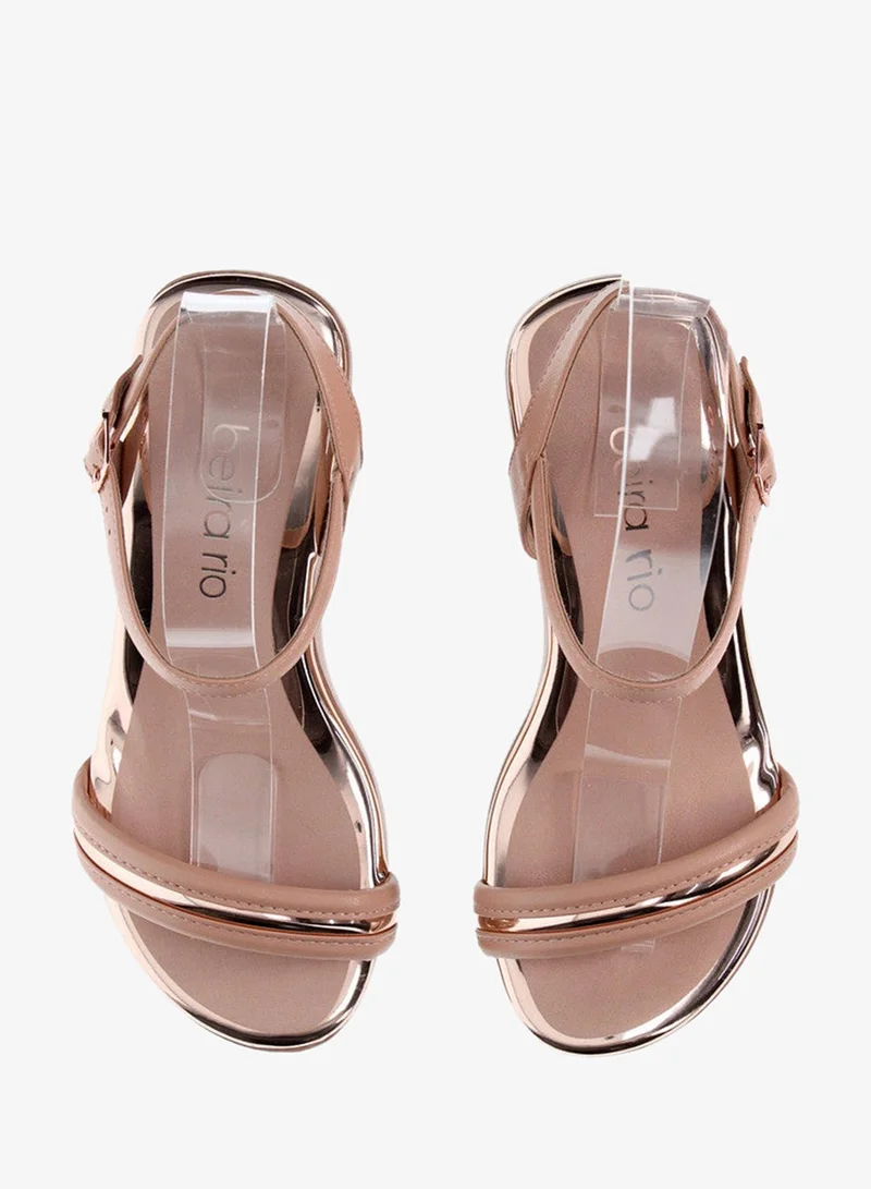 Beira Rio  Maggie Ankle Strap Wedge High Heel Sandals for Women | Best Price UAE