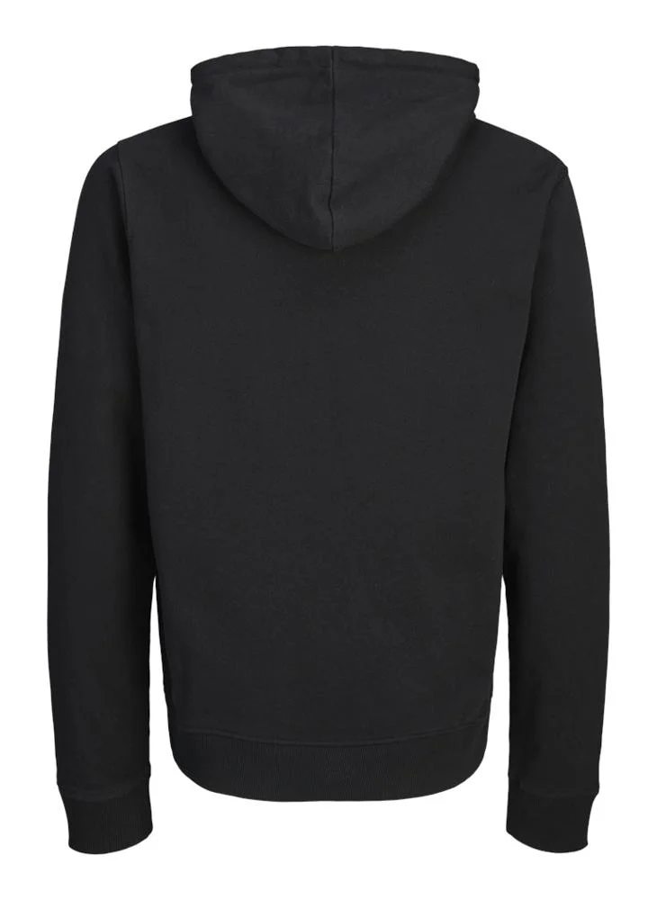 جاك اند جونز Logo relaxed fit hooded sweatshirt