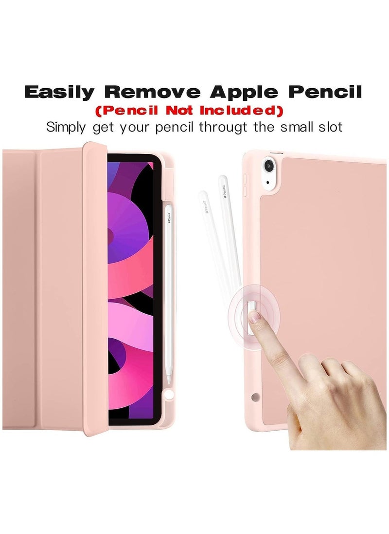 iPad Air 4 Case 2020, iPad Air 4th Generation Case with Pencil Holder [Full Body Protection + Apple 2nd Pencil Charging and Auto Wake/Sleep] Smart Stand Cover Case for iPad Air 4 10.9 (Rose Gold) - Image 2
