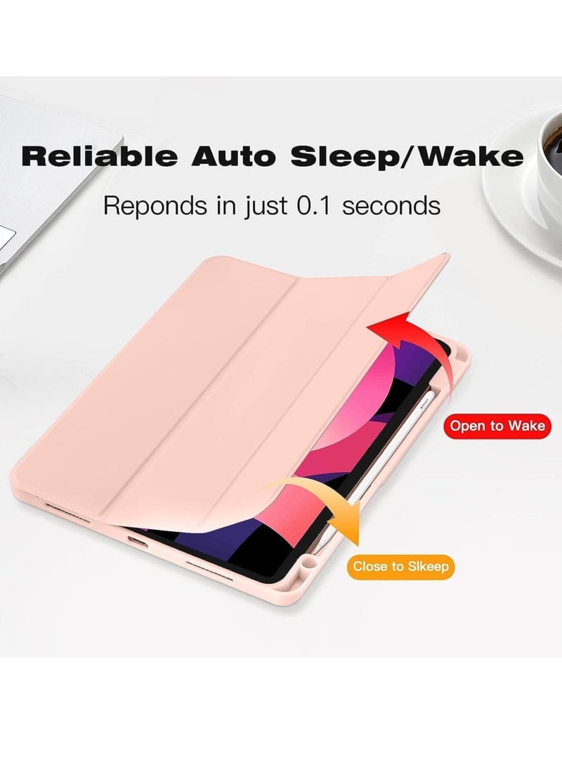 iPad Air 4 Case 2020, iPad Air 4th Generation Case with Pencil Holder [Full Body Protection + Apple 2nd Pencil Charging and Auto Wake/Sleep] Smart Stand Cover Case for iPad Air 4 10.9 (Rose Gold) - Image 3