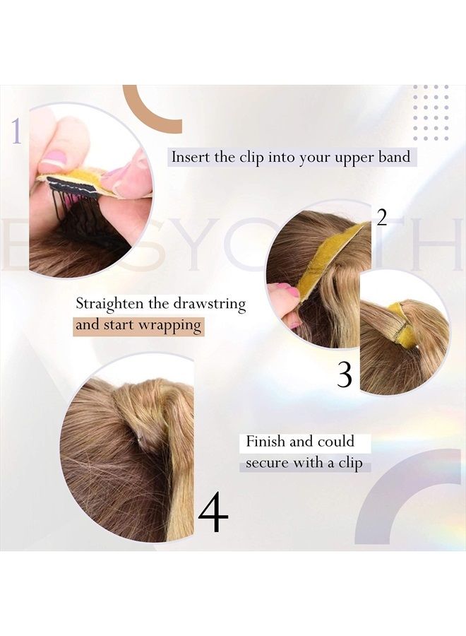 Easyouth - Blonde Human Hair Ponytail Extension Blonde Pony Tails Hair Extensions Human Hair Ash Blonde Highlighted Bleach Blonde Clip in Ponytail Hair Extension Ponytail Real Human Hair 16Inch 80g - Image 1