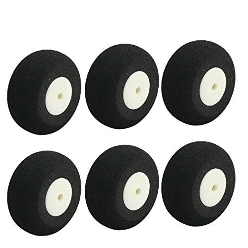 uxcell 6pcs RC Model Airplane Super Light Sponge Tire Tail Wheel 25mm 1 - Image 1