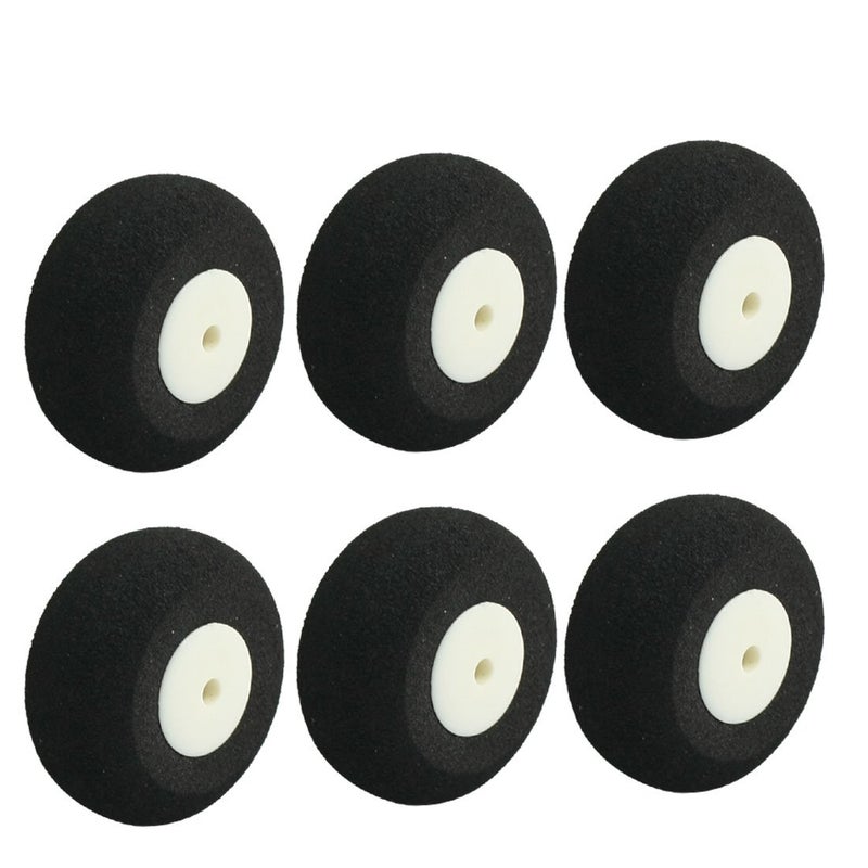uxcell 6pcs RC Model Airplane Super Light Sponge Tire Tail Wheel 25mm 1 - Image 2