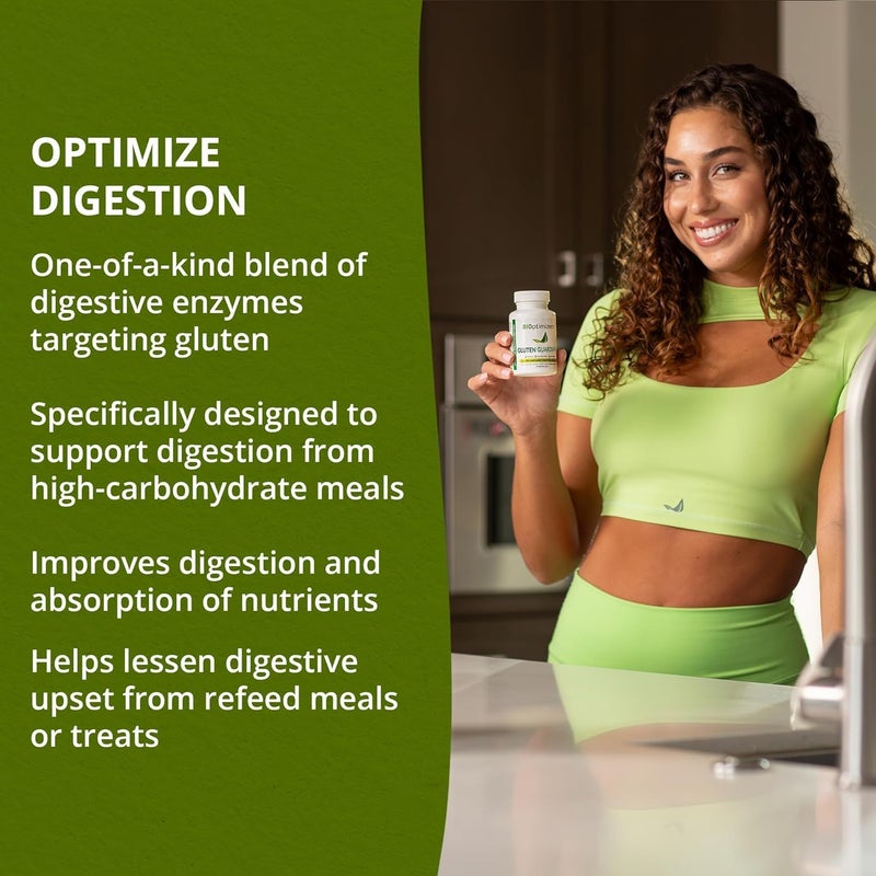 BiOptimizers Gluten Guardian 30 Enzyme Supplement for Gluten Digestion Contains DPPIV to Digest Wheat Barley Other Cereal Grains Helps Prevent Bloating Gas Indigestion 90 Capsules - Image 2