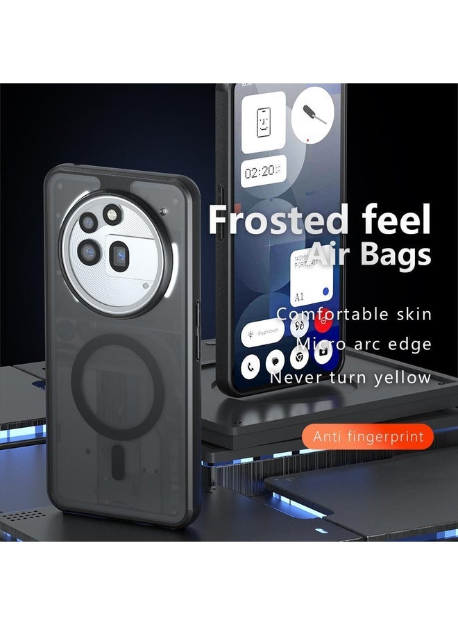 HuHa For Nothing Phone 3a Pro Armor MagSafe PC Hybrid TPU Phone Case(Frosted Black) - Image 2