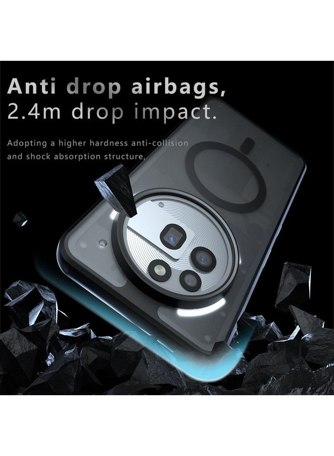 HuHa For Nothing Phone 3a Pro Armor MagSafe PC Hybrid TPU Phone Case(Frosted Black) - Image 4