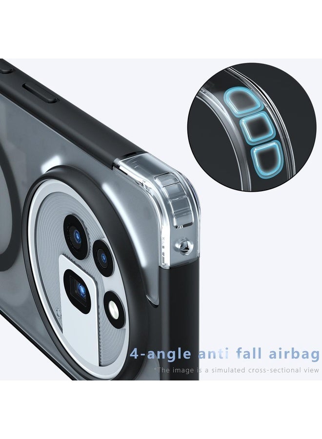 HuHa For Nothing Phone 3a Pro Armor MagSafe PC Hybrid TPU Phone Case(Frosted Black) - Image 5