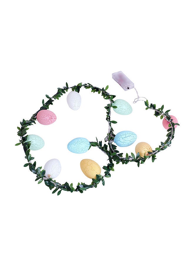 NIBEMINENT LED Egg Shapped Battery Operated String Light Multicolour 15 x 5 15centimeter - Image 1