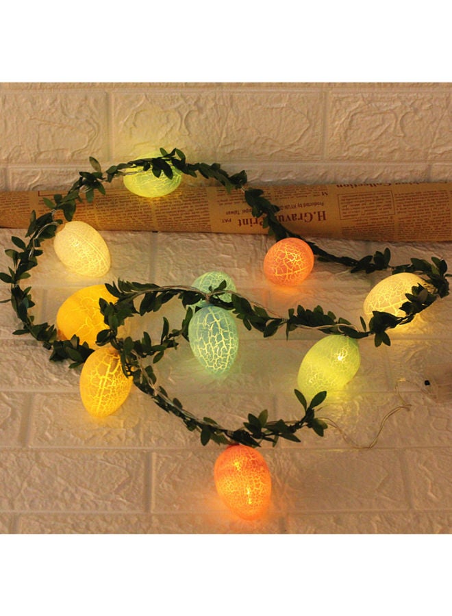 NIBEMINENT LED Egg Shapped Battery Operated String Light Multicolour 15 x 5 15centimeter - Image 2