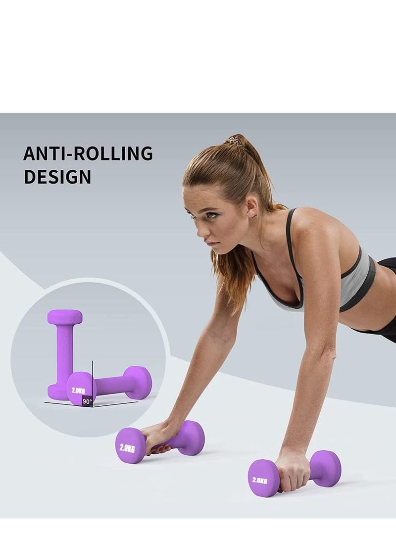 Generic Neoprene Dumbbells Weights Exercise-2KG*2  - Image 4