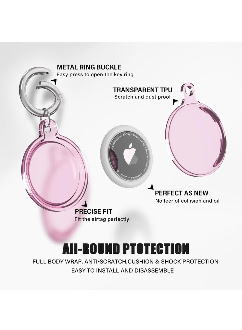 4-Pack Airtag Holder, Waterproof 4-Pack Airtag Protective Case With Airtag Keychain, Air Tag Holder Is Shockproof And Scratch-Resistant For Pet Tracking, Bags, Children, Keys, Luggage  - Image 2