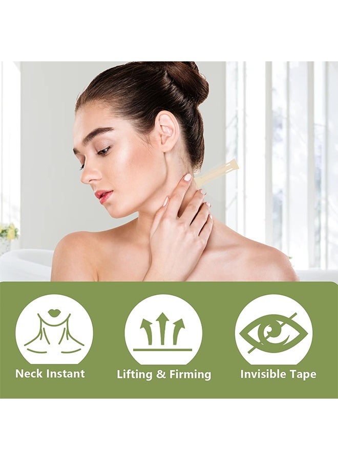 أشرطة شد الوجه (8 شرائط + 40 رقعة) شريط غير مرئي لرفع الوجه على الفور، ملصق لاصق لرفع الوجه، شريط رفع سريع للوجه، شريط رفع العين للنساء، جمال الوجه - Image 3