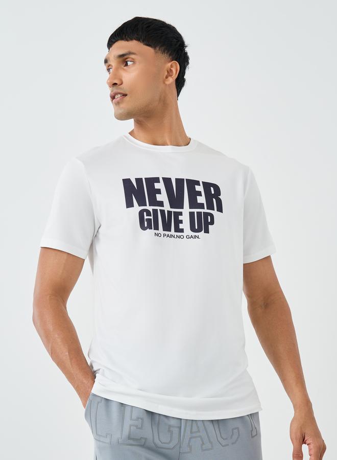 Take Two Slogan Print Round Neck Short Sleeve T-Shirt - Image 1