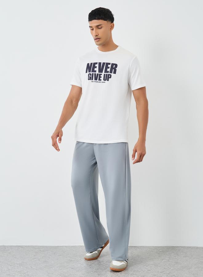 Take Two Slogan Print Round Neck Short Sleeve T-Shirt - Image 2