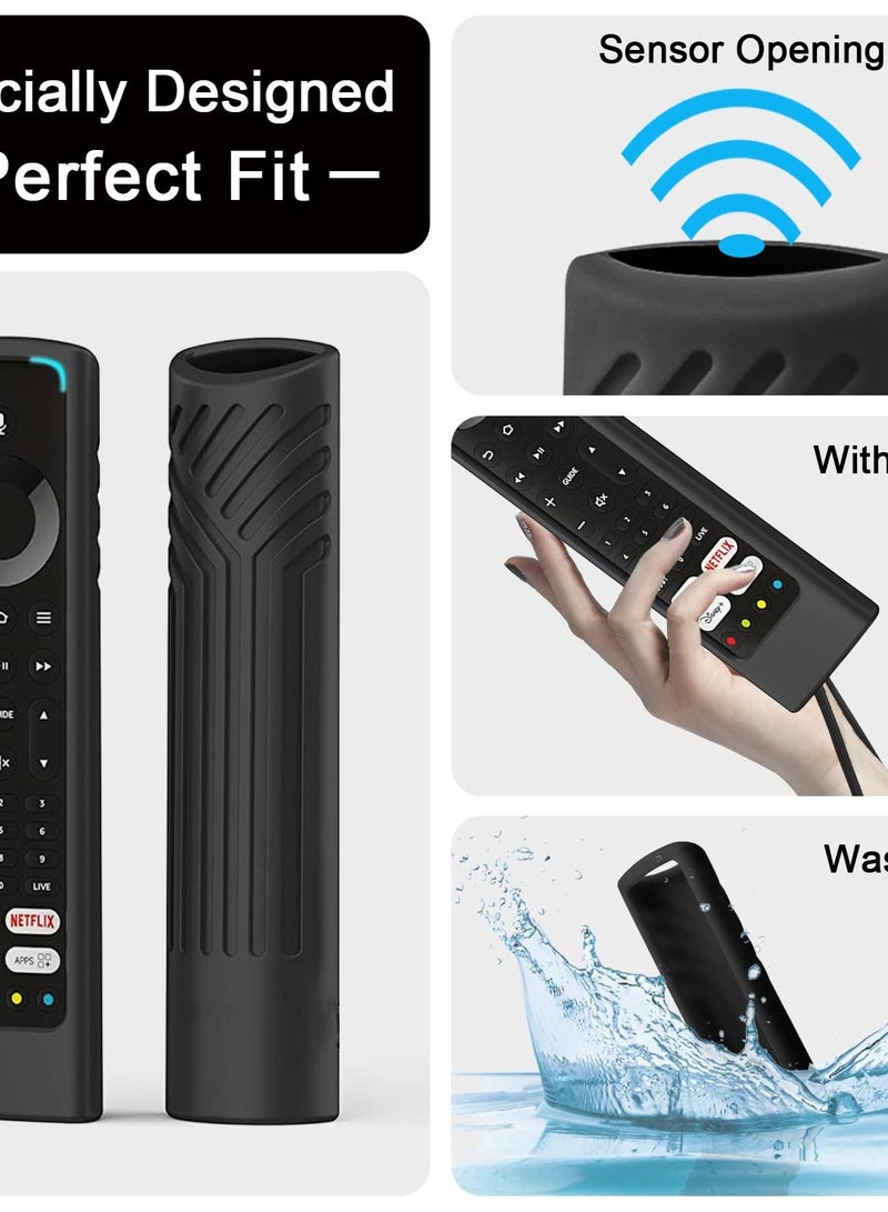 Excefore Universal Black Silicone Remote Case, Shockproof and Skin-Friendly Cover for Xiaomi, Bush, Toshiba, JVC Fire TV Voice Remote Control. Keep Your Remote Safe and Stylish  - Image 4
