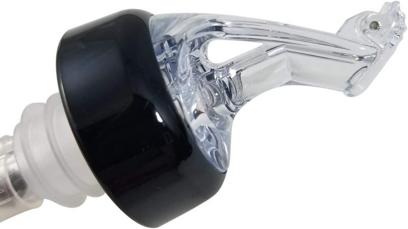 AmeriPour Measured Pourer - Liquor Bottle Pourers - Collared -(10pk) Made 100% In USA. Bar Spouts That Don't Leak - No Cracks. A Perfect Pour Everytime. Great For Wine! (Clear, 1.25oz (37ml) - Image 1