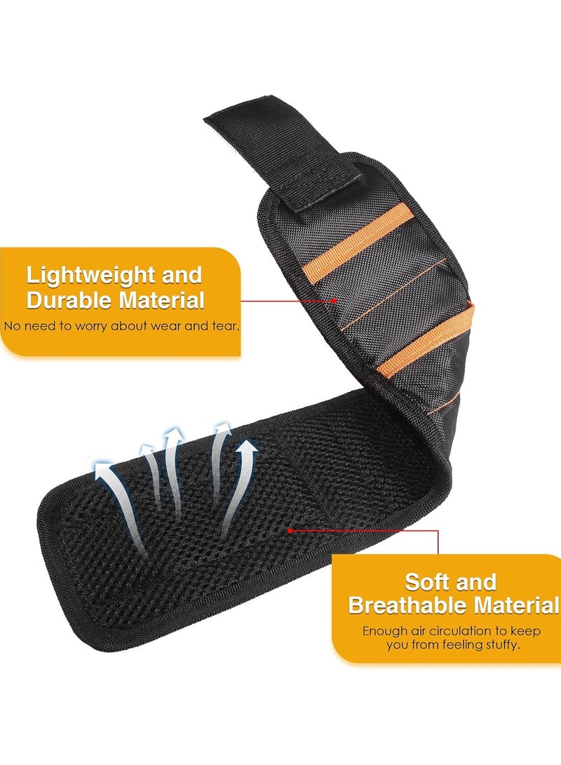 Valentines Day Gifts for Him Boyfriend Husband, Magnetic Wristband for Tools, Cool Gadgets for Men Dad, Tool Belts with 15 Strong Magnets for Holding Screws, Nails, Wrenches, Drill Bits - Image 3