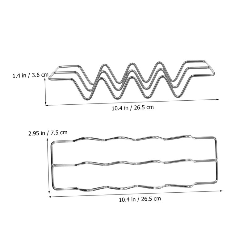 Stainless Steel Taco Holder Set Of 3 Compact Taco Frying Rack For Oven And Kitchen - Image 3