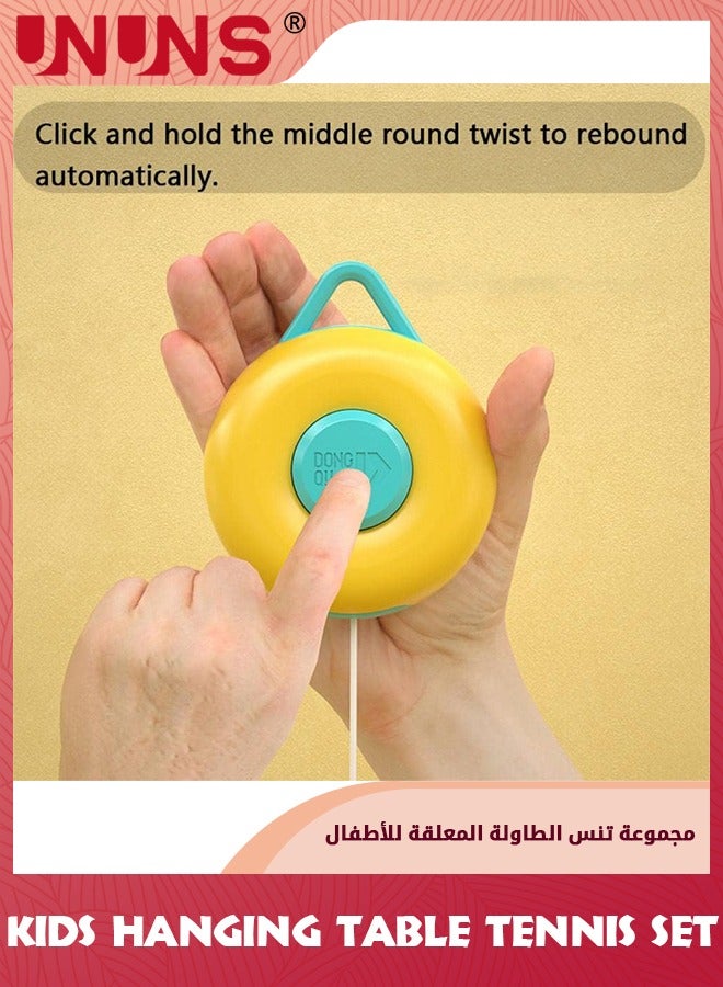 UNUNS Table Tennis Self-Training,Hanging Table Tennis Set With Elastic Rope Hook,Suspended Ping Pang Exerciser Family Activity,Adjustable Trainer Rapid Rebound Training Toy For Kids Beginners  - Image 3