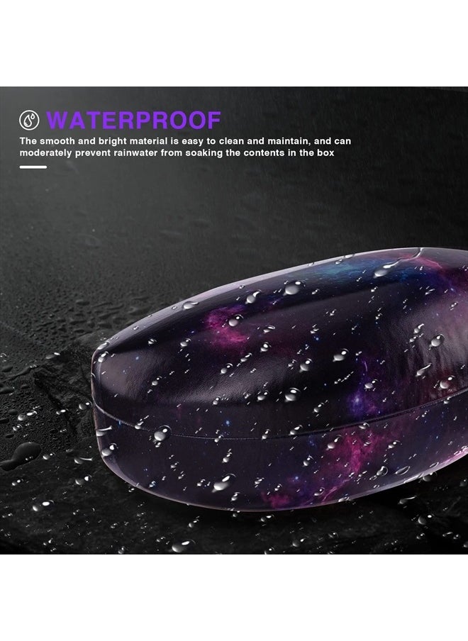molshine Hard Shell Sunglasses Case,Large Glasses Case for Women Men Oversized Sunglass Eyeglasses (Purple Starry Sky)  - Image 5