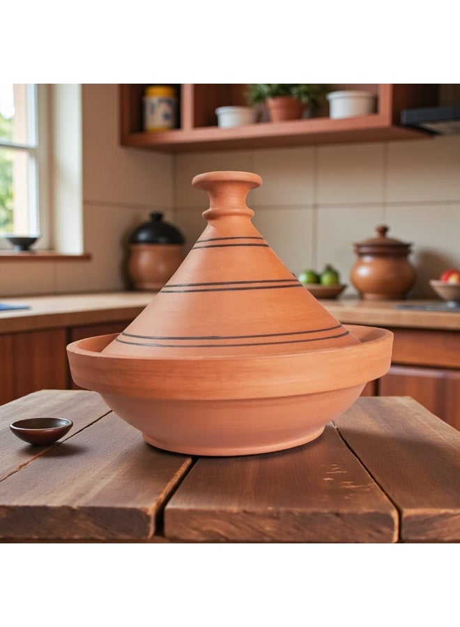 color zone pottery Moroccan-style earthenware and porcelain bowl, 26 cm - Image 3