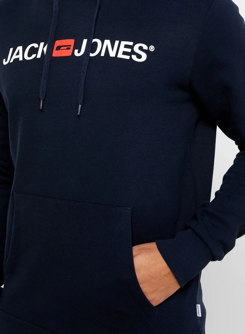 JACK & JONES Chest Logo Regular Fit Hoodie
