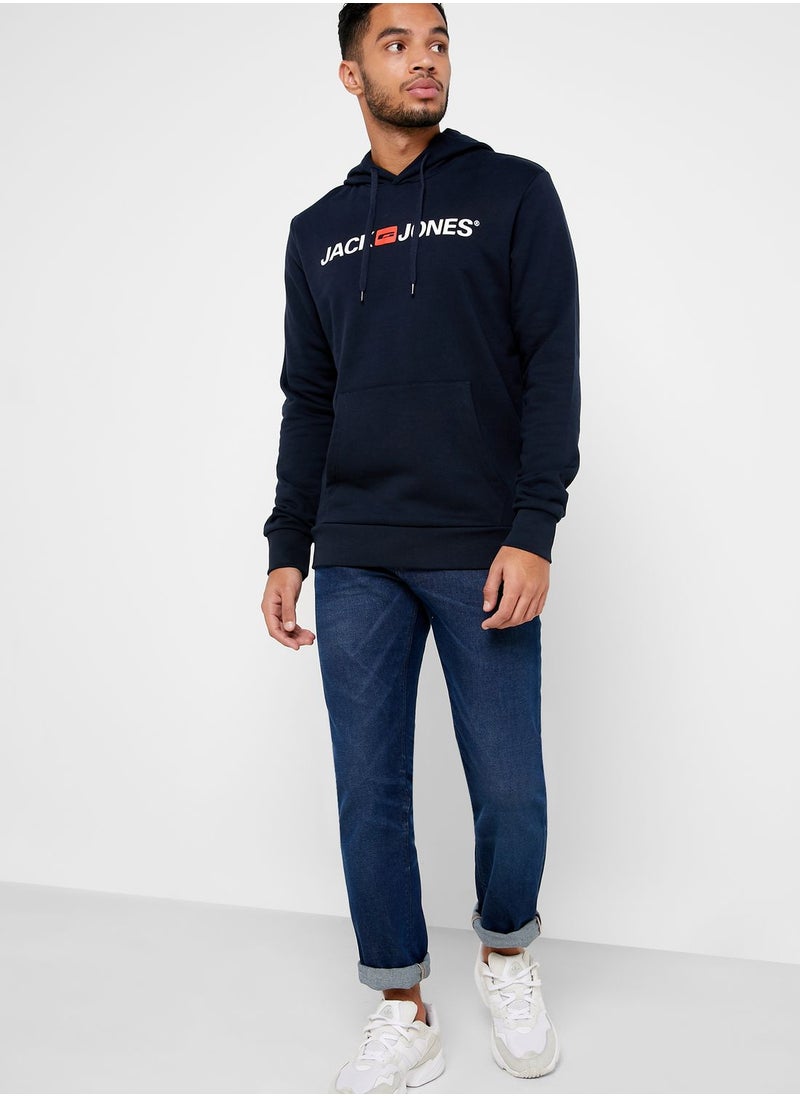 JACK & JONES - Chest Logo Regular Fit Hoodie - Image 1