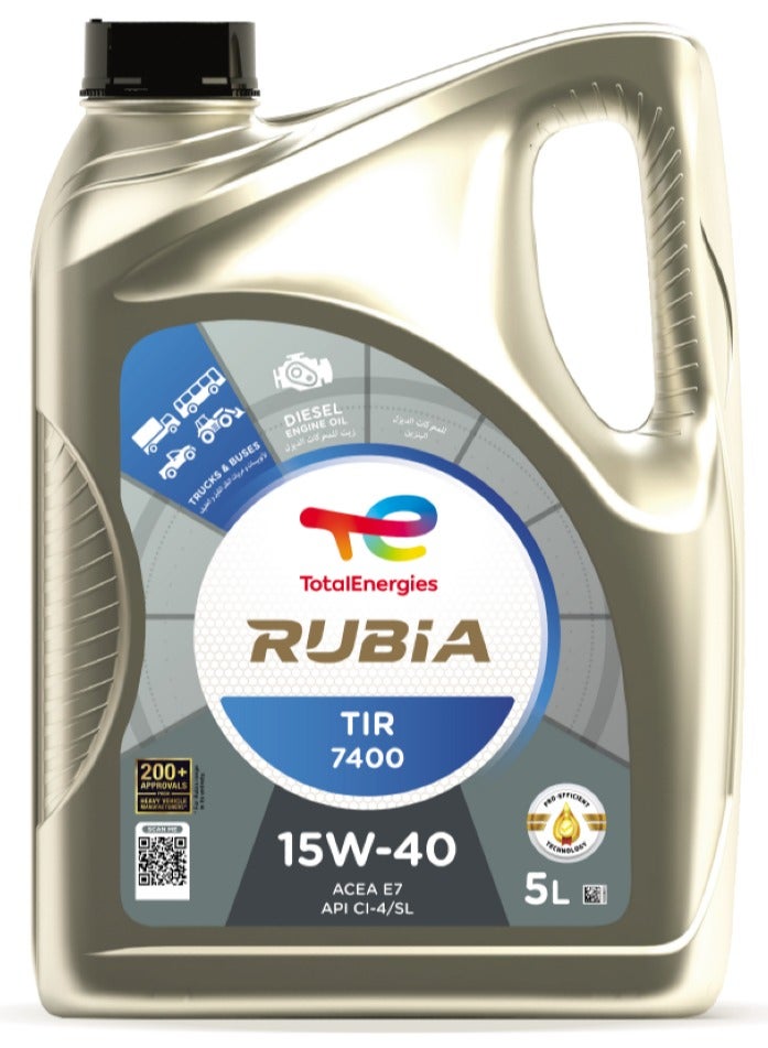 توتال انرجيز روبيا تير 7400 15W-40 5 لتر - Image 2
