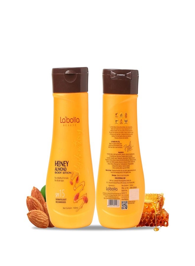 Labolia Beaute Honey Almond Body Lotion for a Healthy & Firm Skin | SPF 15 | Suitable for All Skin Type | Dermatologist Recommended Pack of 2, 100mlX2 - Image 2
