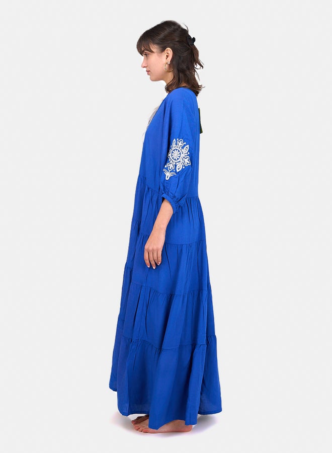 Clue Embroidered Tencel Maxi Dress - Image 2