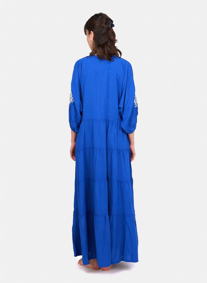 Clue Embroidered Tencel Maxi Dress - Image 3