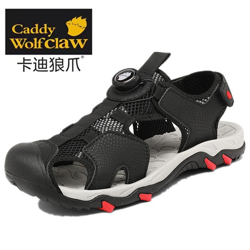Cady Wolf Claw Sandals Boys Summer Non-Slip Baotou Swivel Button Beach Shoes Outdoor Wading Sports Sandals For Men - Image 1