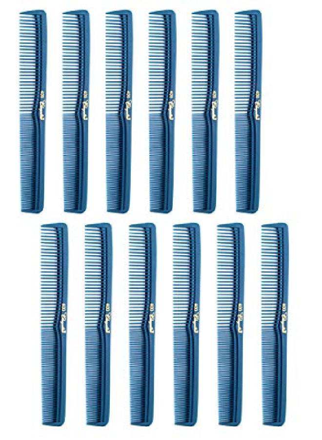 Krest 7 Inch All Purpose Hair Comb Hair Cutting Combs Barber’S & Hairstylist Combs Teal 12 Units - Image 1