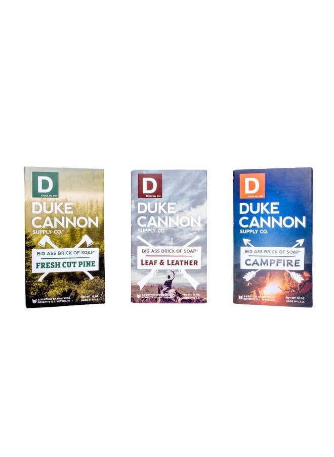 Duke Cannon Supply Co. Duke Cannon "Great American Frontier" Men'S Big Brick Of Soap Set: Fresh Cut Pine Leaf & Leather Campfire  - Image 1