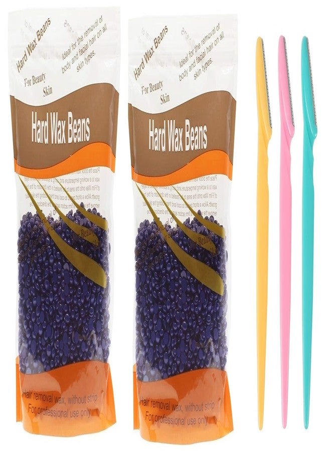 ROODILES Hair Removal Kit - 2 Hair Removal Waxes 200 Gm & 3 Precision Razors Combo | For Face, Body & Bikini Line | Smooth Skin Waxing & Shaving Set for Women & Men | Gentle & Effective Hair Removal SET OF 5 - Image 1
