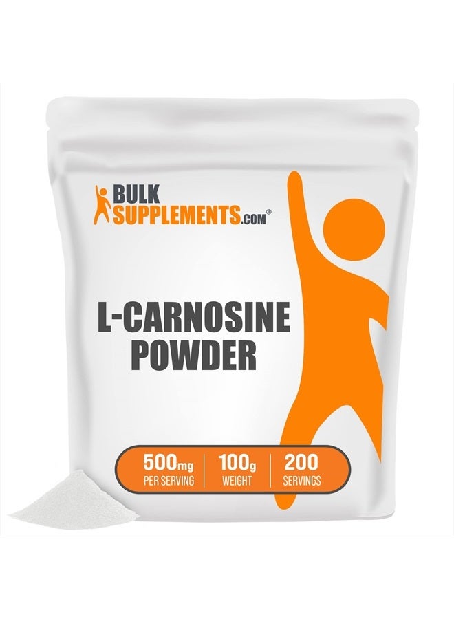 BULKSUPPLEMENTS.COM L-Carnosine Powder Eye Supplement - Nerve Support - Amino for Brain (100 Grams - 3.5 oz) - Image 1