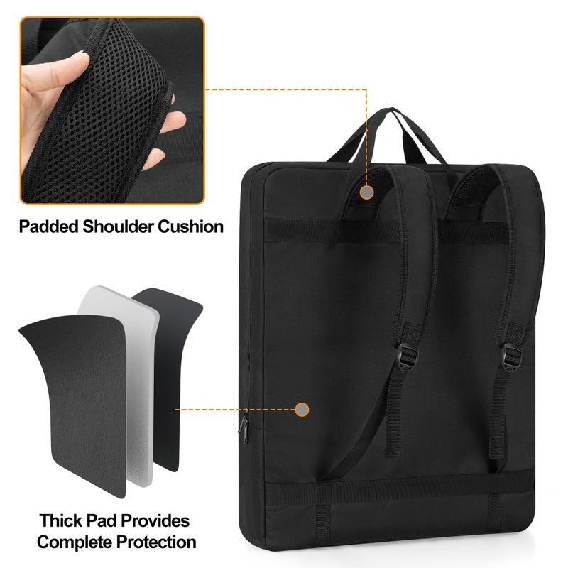 HODRANT Solar Panel Storage Bag, Travel Backpack Compatible with Jackery SolarSaga 100W 100X 200W, Padded Carrying Case for 2 Panels, Portable Carrier with Pockets - Image 4