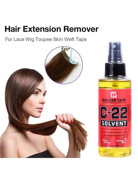 C-22 Solvent Fast Glue Remover 118ml ，Wig Glue Remover Spray ， Front Bonding Weave Active Lace Tape Meltblown, Scalp Cleaner Hold Glue Yellow Remover118ml