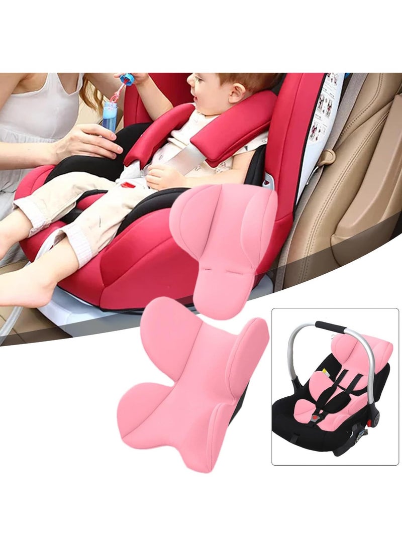 Hihonor Newborns Car Seat Cushion Insert | Newborns Car Seat Insert Pad | Carseat Head & Body Support | Head Neck Seat Insert Pad, Extra Soft Car Seat Insert Cushion Pad, Pink - Image 5