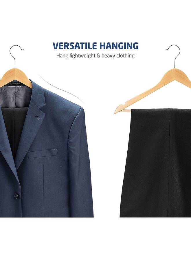 WHISKET Solid Wood Hangers,Premium Wood Hangers with 360-Degree Rotatable Hook and Notches, Natural, Heavy Duty Wood Hangers for Coats, Suits, Jackets, Closet (Beige) [Pack of 10] - Image 2