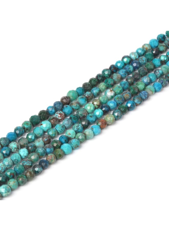 الكريزوكولا الطبيعية 4 مللي متر الخرز المستديرة الأوجه فضفاض الخرز 16 بوصة لصنع المجوهرات الخرز - Image 1
