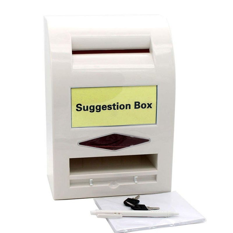 mioni Locking Suggestion Box with Pen for Wall or Countertop, 6 Tag Options - Image 2