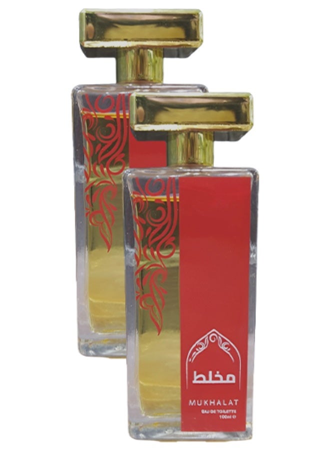 NAF 2 Pieces Mukhalat Perfume For Unisex 100ml EDT - Image 1