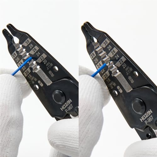 Hozan P-967 Wire Stripper, For Fine Wire, Total Length 6.4 inches (163 mm), Weight 2.8 oz (80 g), Includes Selected Stoppers - Image 2