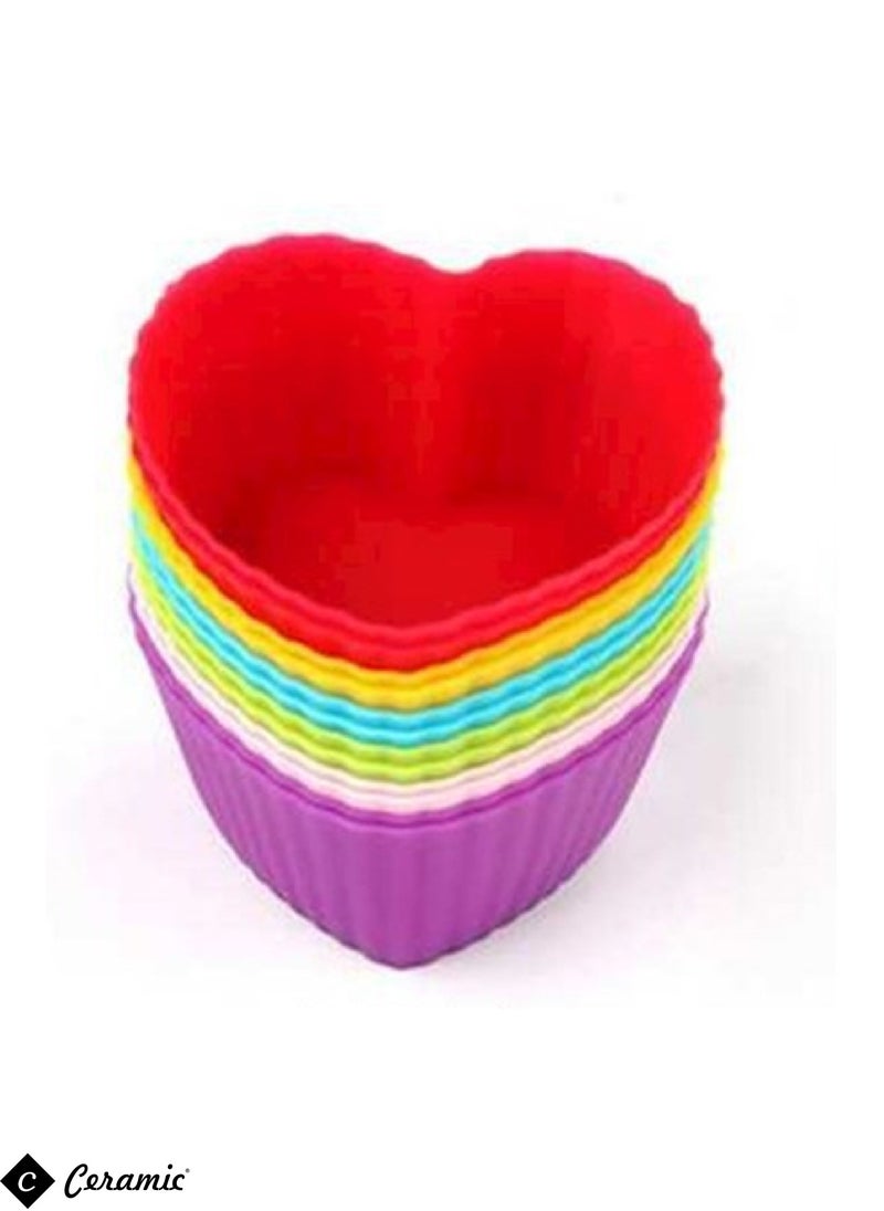 CERAMIC Silicone Muffin 42 Pack Cups Selizo Silicone Cupcake Baking Cups Reusable Muffin Liners Cupcake Wrapper Cups Holders for Muffins Cupcakes and Candies  - Image 1