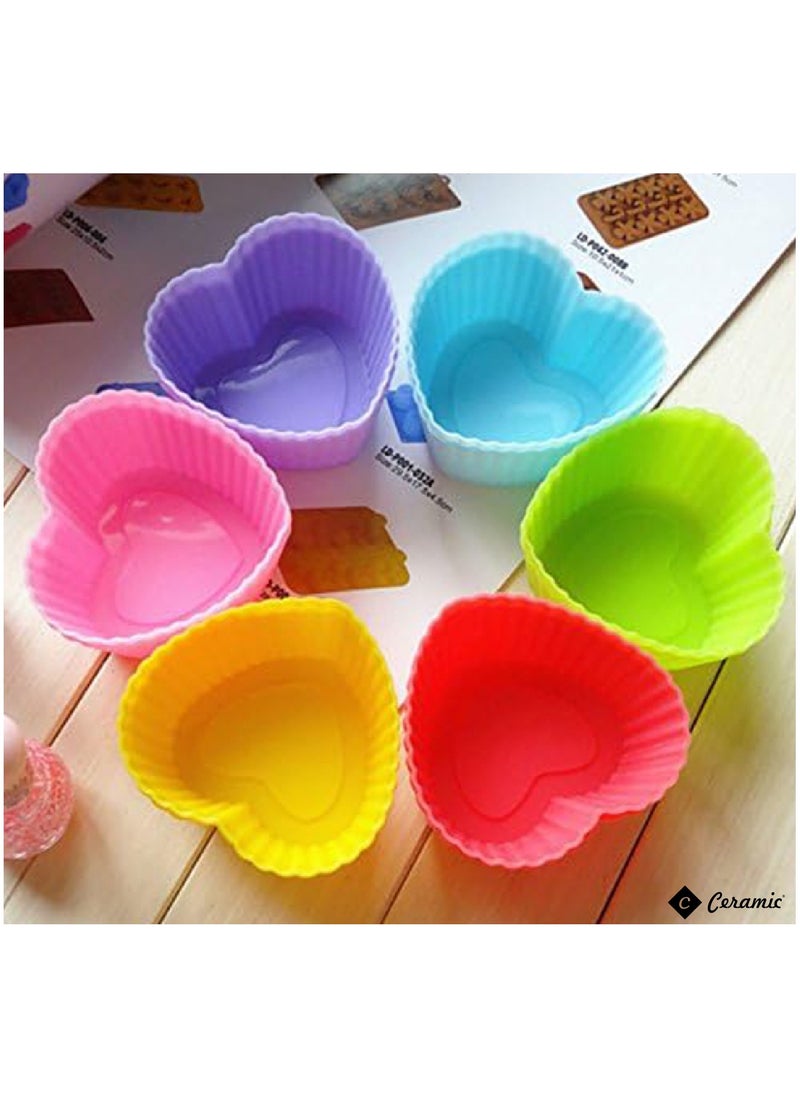 CERAMIC Silicone Muffin 42 Pack Cups Selizo Silicone Cupcake Baking Cups Reusable Muffin Liners Cupcake Wrapper Cups Holders for Muffins Cupcakes and Candies  - Image 5