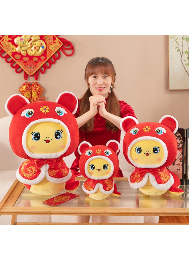 2025 Year Of The Snake Mascot Doll Cartoon Zodiac Snake Doll Activity Gift Plush Toy For Logo Wholesale-Specifications:Money Jar Snake-Color:30cm  - Image 4