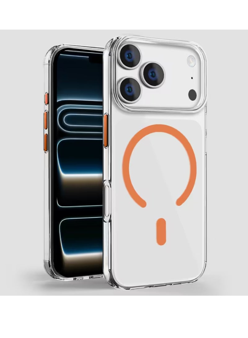 Apple iPhone 17 Pro Max MagSafe Case Magnetic Back Cover,Anti-Yellow Shockproof Back Cover,Slim Phone Cover with Strong Magnet for Apple iPhone 17 Pro Max