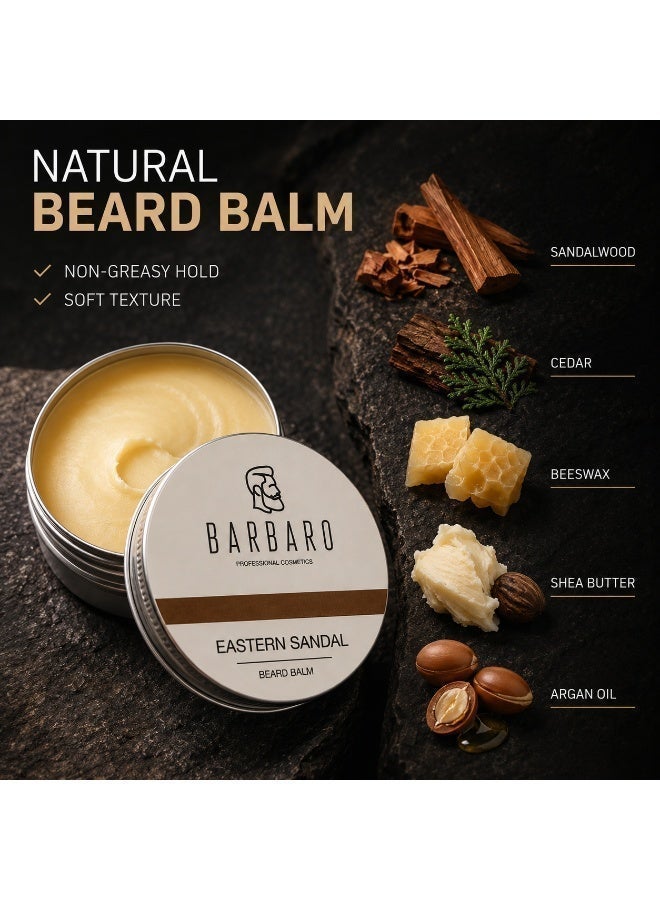 BARBARO Beard Balm Sandalwood Sculpting halal Natural Beeswax & 6-Oil Complex for Control & Recovery, 30 ml. - Image 2